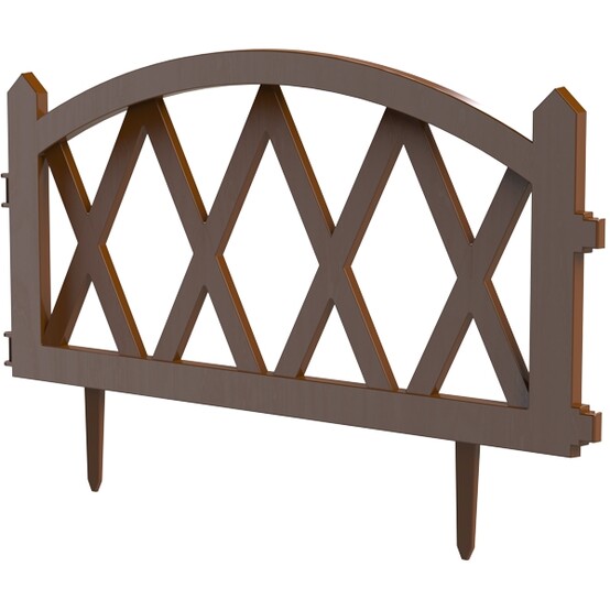 Забор декоративный "Штакетник" коричневый, 300см (5 секций) (7)