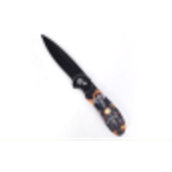 Нож туристический складной черное лезвие метал ручка 3Д 570МЧ-3Д ЛаДина (1/12)
