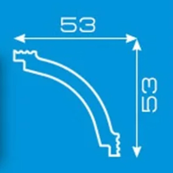 Плинтус экструзионный 07508Е 2,0м 53х53мм (угол 8Е) Формат