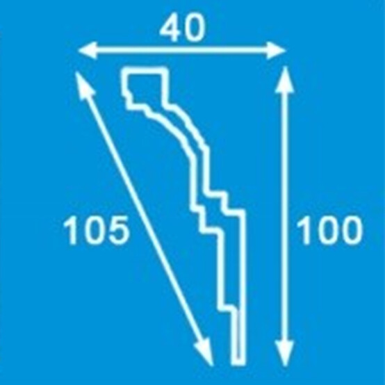 Плинтус экструзионный 10511Е 2,0м 40х100мм (угол 11Е) Формат