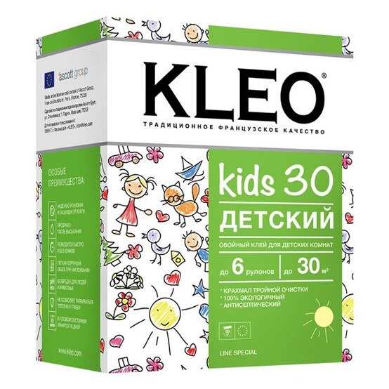 Клей обойный Kleo Kids для детских комнат 100гр (30м2)