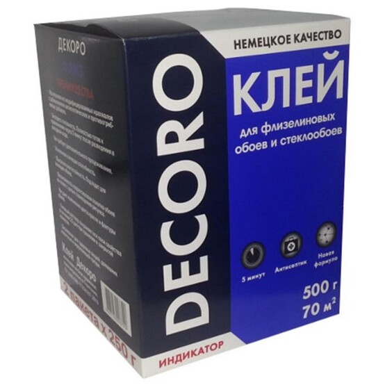 Клей обойный Decoro флизелин 500гр (70м2)