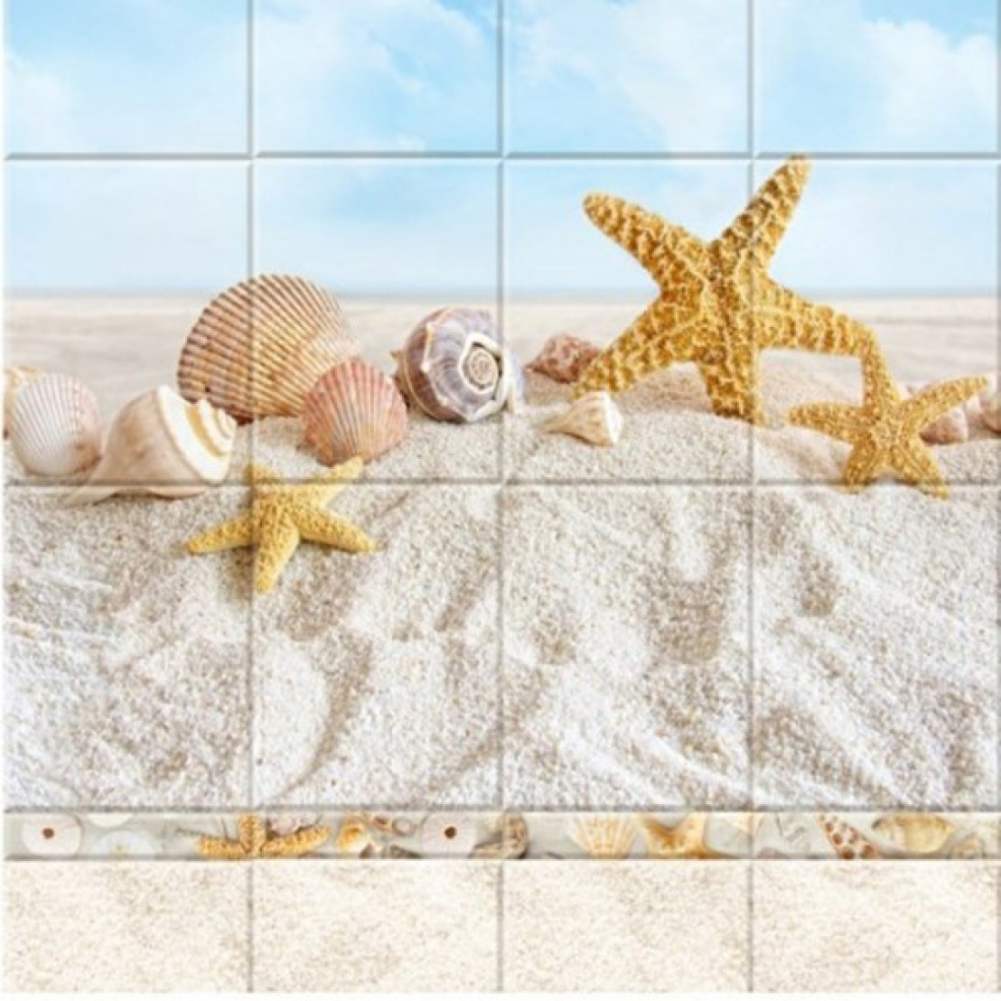 панели песчаный пляж в ванной