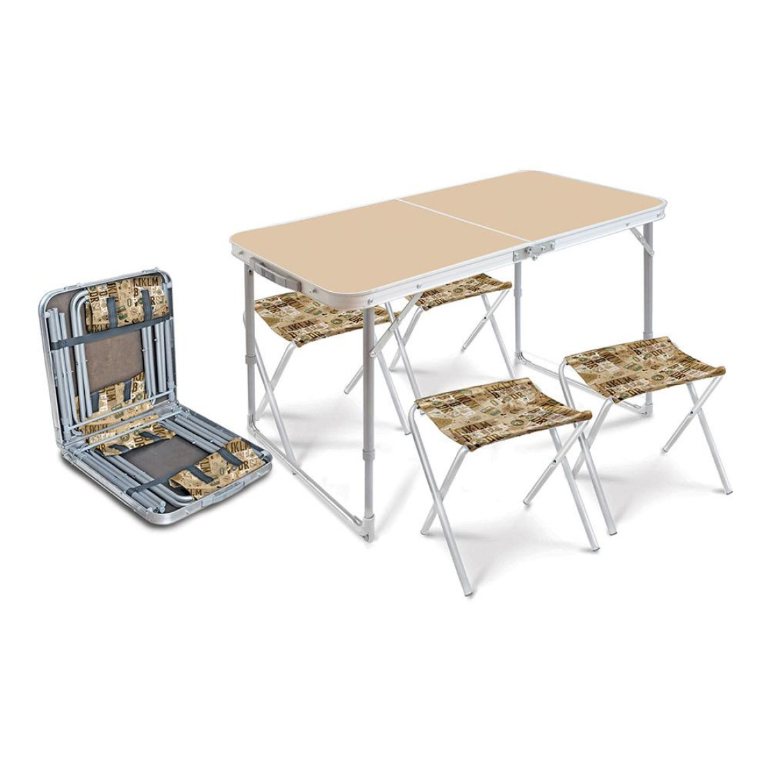 Набор: стол складной + 4 стула дачных складных (ССТ-к2)