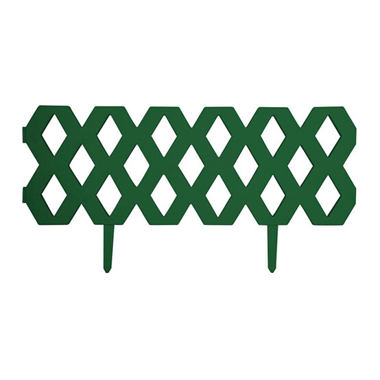 Забор декоративный гибкий "Ромб", тёмно-зелёный,120см (2 секций+4 ножки) (20)