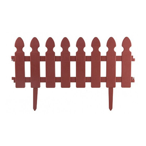 Забор декоративный "Штакетник" терракотовый, 200см (4 секции+8 ножек) (20)