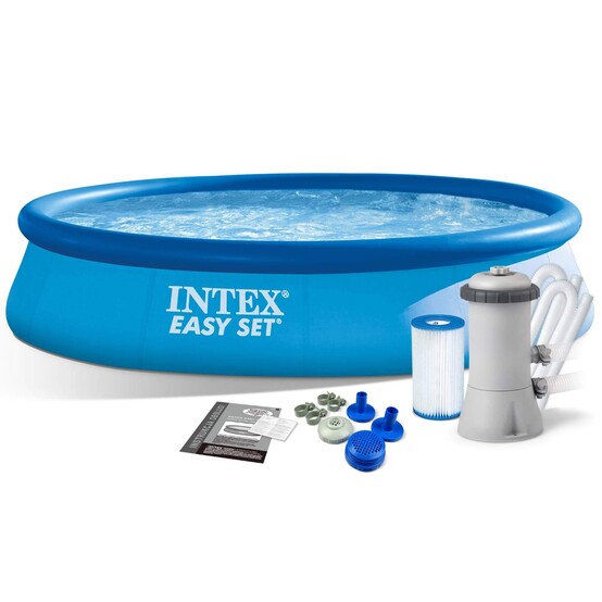 Бассейн с надувным бортом 396*84см 7290 л  фильтр-насос Easy Set Pools Intex (1/1)