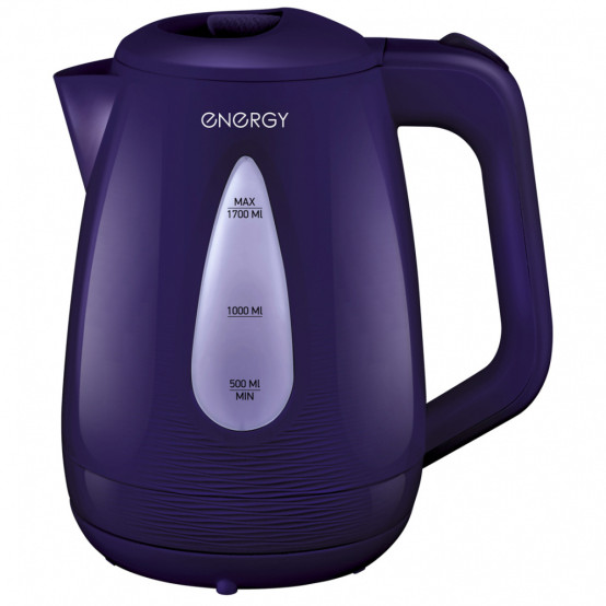 Чайник пластиковый электрический 1,7 л 2,2 кВт фиолетовый E-214 Energy (1/12)