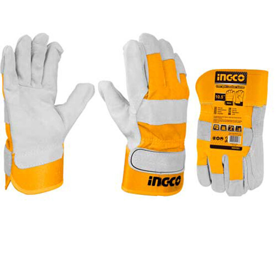 Перчатки кожаные 10,5" INGCO HGVC01