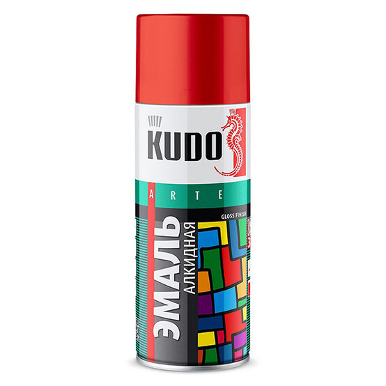 Эмаль аэрозольная Kudo темно-красная 520мл