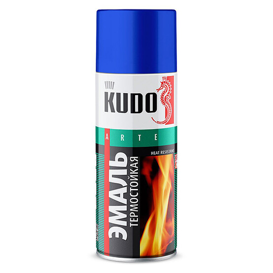 Эмаль аэрозольная Kudo термостойкая красная 520мл