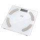 Весы напольные электронные стекло 180 кг 28*28 см дисплей анализатор белый HS-6003 HomeStar (1/10)