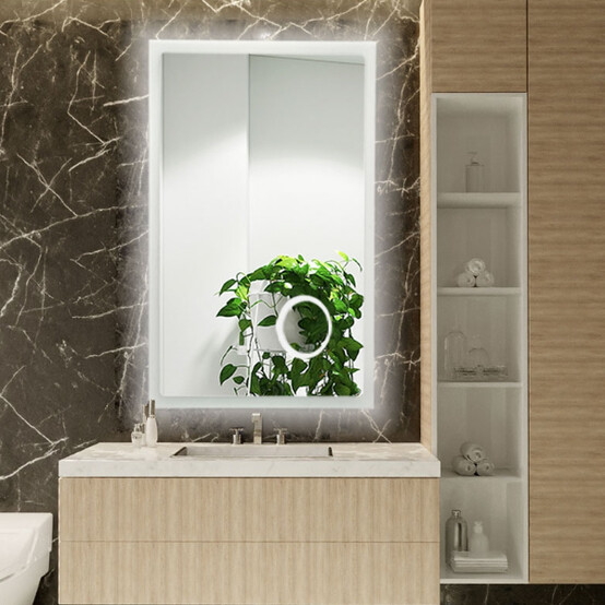 Зеркало 60*80 см с LED подсветкой в ванную комнату BZ-BS-FLED02 (Bay) (6)