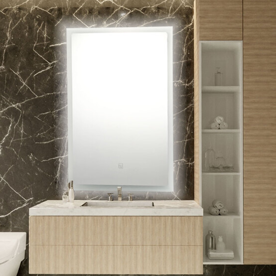 Зеркало 60*80 см с LED подсветкой в ванную комнату BZ-BS-FLED02-1 (Bay) (6)