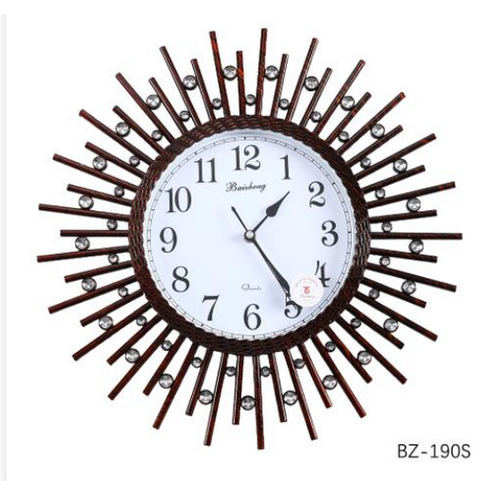 Часы пластиковые настенные  45 см микс BZ-190S Baizheng (1/12)