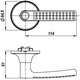 Ручка защелка 6026 CP-B (хром) фик.