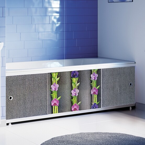 Экран для ванны 1,7м Оптима Decor орхидея 1680х496х29 (4)
