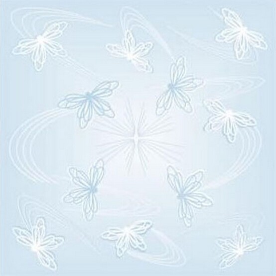 Плитка потолочная Бабочки голубые ламинированная Флекс