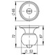 Ручка защелка 6082 CP-B (хром) фик.