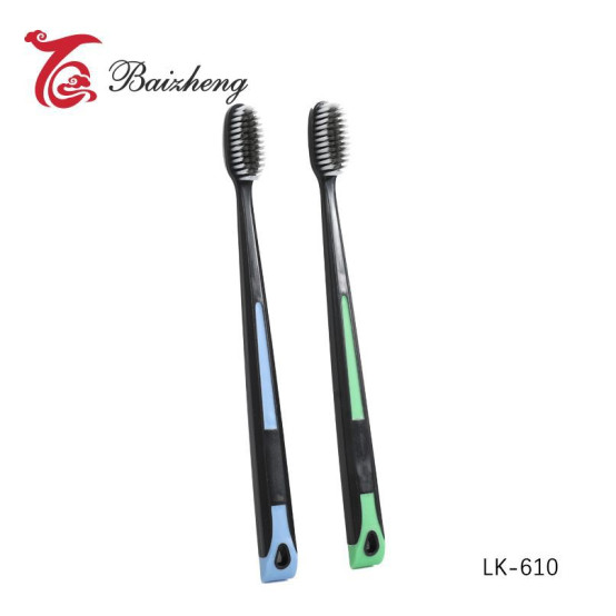 Щетка зубная 19 см с силиконовой щетиной микс LK-610 Baizheng (1/300)