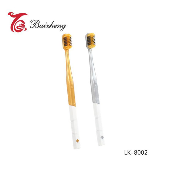 Щетка зубная 2 шт 19,2 см с силиконовой щетиной микс LK-7011 Baizheng (1/300)
