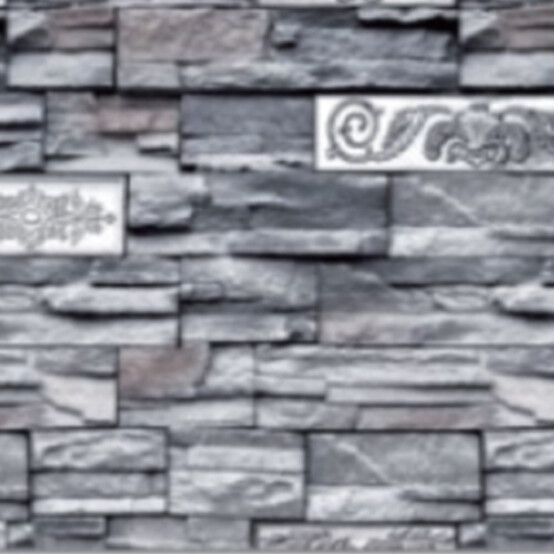Панель стеновая самоклеящаяся 3D Темно-серый камень 0,7х0,77м (толщ. 0,4см) (80)