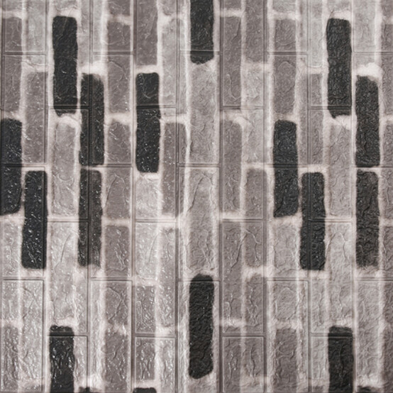 Панель стеновая самоклеящаяся 3D Серый кирпич 0,7х0,77м (толщ. 0,4см) (80)