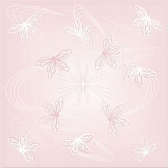 Плитка потолочная Бабочки розовые ламинированная Флекс