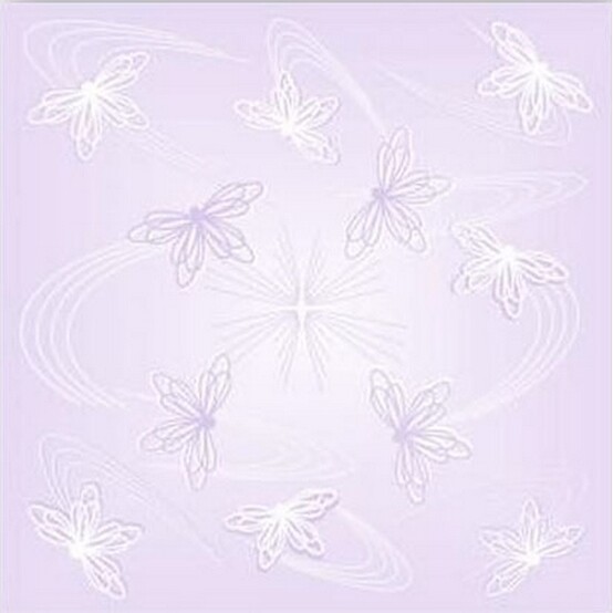 Плитка потолочная Бабочки фиолетовые ламинированная Флекс