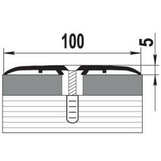 Порожек стык 0,9 м алюминий 100мм