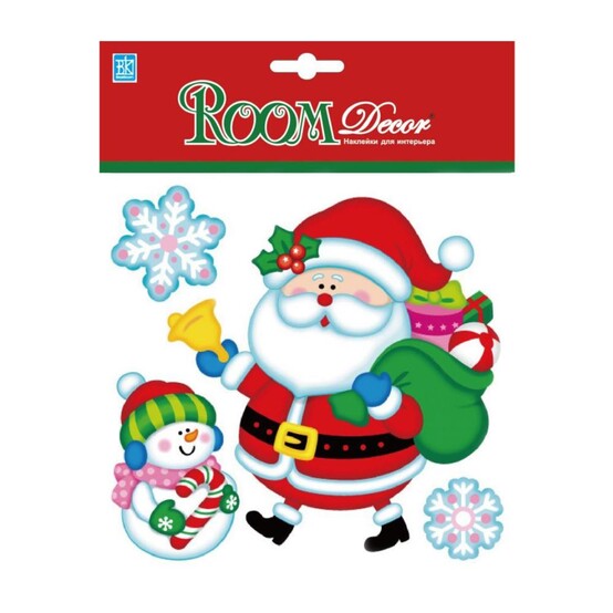 Стикер Санта со снеговиком объемный мини Room Decor (1/1)