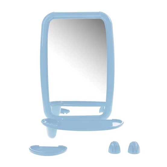 Набор пластиковый для ванной с зеркалом 34,6*51,5 см светло голубой ВК Оптима Berossi (1/5)