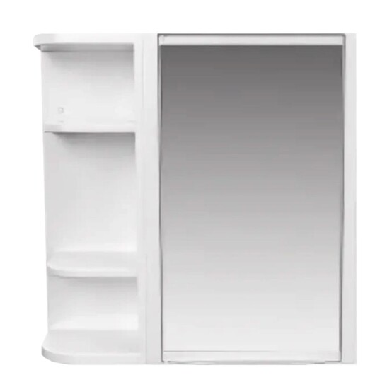 Шкаф пластиковый 54,4*55*14,6 см для ванной с зерк снежно белый ВК Hilton Universal Berossi (1/3)