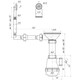 Сифон для гранитной мойки 3 1/2"*40 с круглым переливом (30) А0142