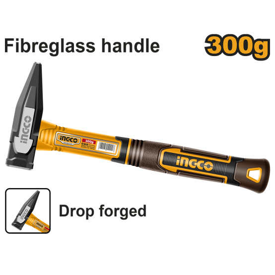 Молоток  300 гр фибергласовая ручка INGCO HMH82300