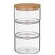 Банка стеклянная для продуктов 3 пр 11*17 см бамбук крышка прозрачный Baizheng (1/30)