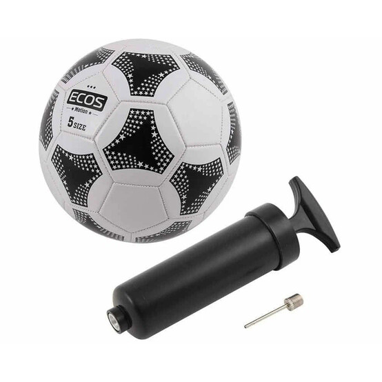 Мяч футбольный ПВХ №5 насос машинная сшивка двухцветный FB139P Ecos