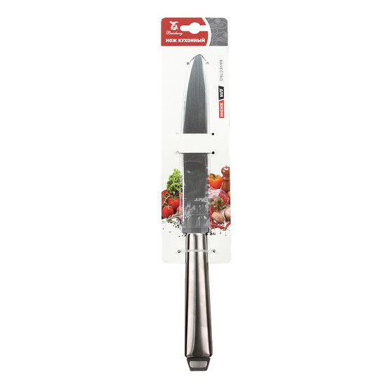 Нож нерж сталь 33,5*2,8*1,5 см металлическая ручка кухонный Baizheng (1/144)