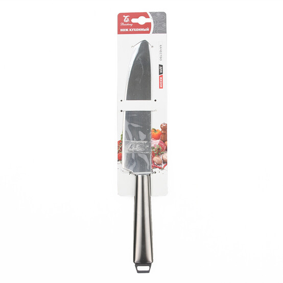 Нож нерж сталь 33,5*4*1,5 см металлическая ручка кухонный Baizheng (1/144)
