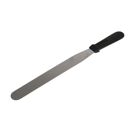Лопатка-шпатель нерж сталь 32 см кондитерская рабочая часть 25 см пласт ручка Baizheng (1/288)