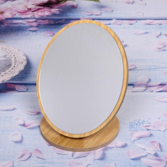 Зеркало деревянное косметическое 17*20,5 см настольное овал High Tech - Fashion (1/1)
