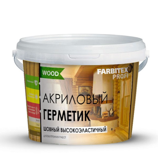 Герметик акр шовный высокоэл орех 6 кг(1)FARBITEX ПРОФИ WOOD