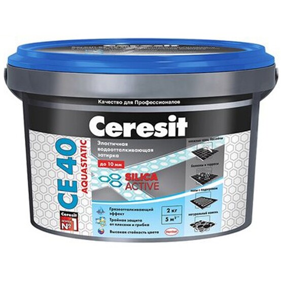 Затирка для кафеля CE 40 А натура 2 кг Ceresit