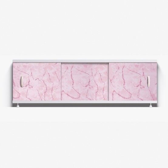 Экран для ванны 1,7м Оптима розовый мрамор 1680х496х29 (4)