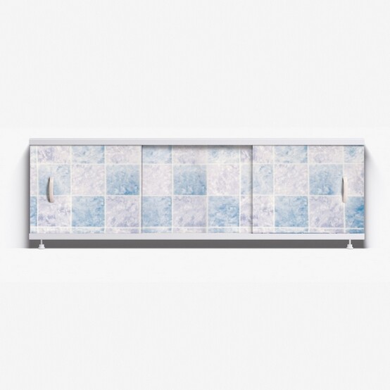 Экран для ванны 1,7м Оптима голубой кафель 1680х496х29 (4)