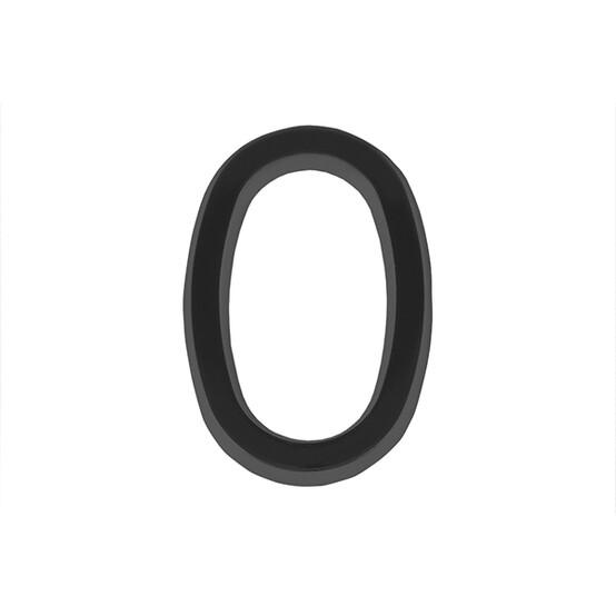 Номер дверной  "0" самоклеящаяся черный ABS (50х37) (FUARO) BL (50)