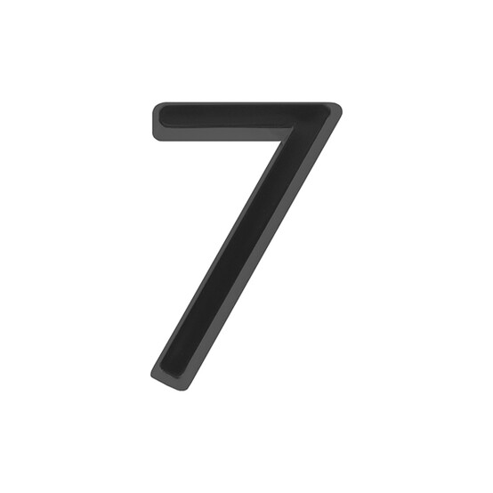 Номер дверной  "7" самоклеящаяся черный ABS (50х37) (FUARO)  BL (50)