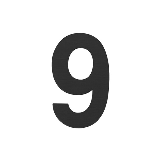 Номер дверной  "9"  самоклеящаяся черный SS304 (50х30) (FUARO) BL (50)