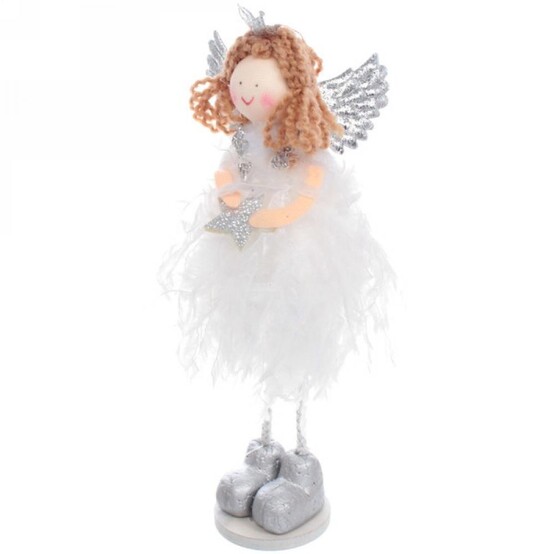 Ангел с крыльями 17 см белый (1/384)