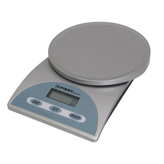 Весы кухонные до 5 кг-1гр сталь тарокомпенсация автоматическое/ручное отключен Silver First (1/6)